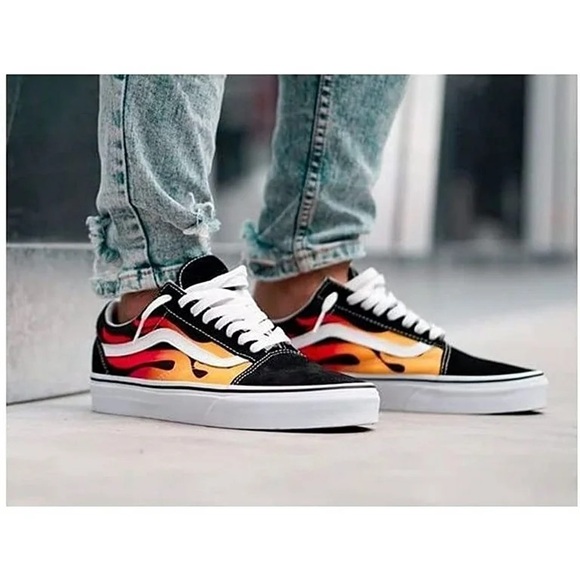 VANS OLD SKOOL FLAME Sneakers Flame size 11.5M - Picture 2 of 9